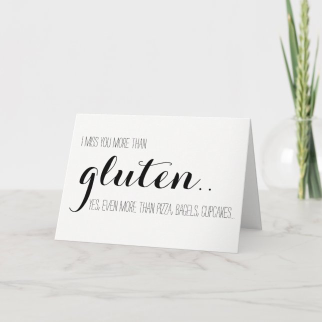 Gluten-Fria Fröcken som du Card Kort (Framsida)