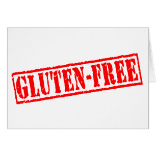 Gluten frigör frimärket hälsningskort