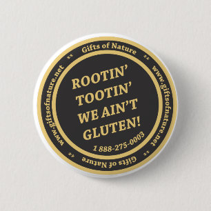 Gluten frigör slogan knapp