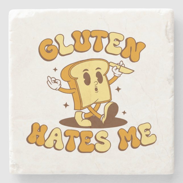Gluten Hatrar Mig Stenunderlägg (Framsidan)