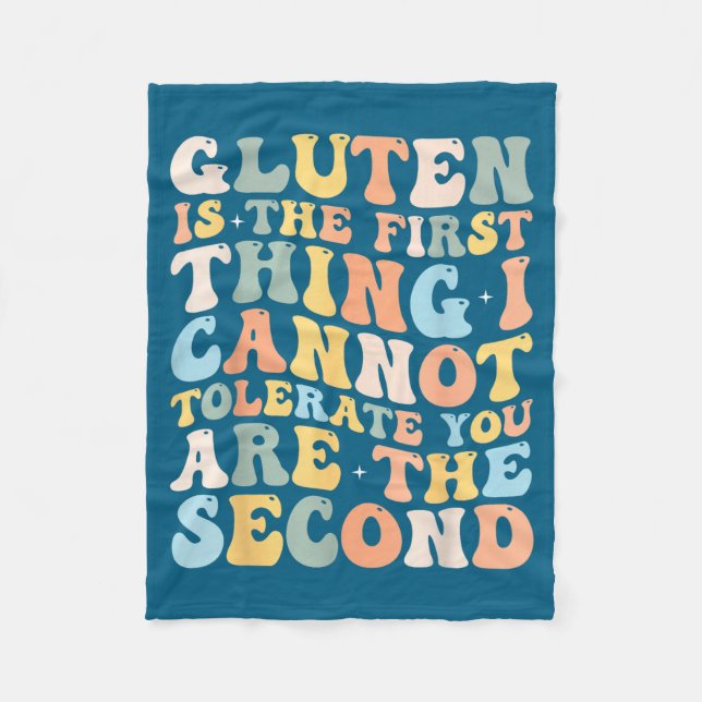 Gluten Is The First Thing I Cannot Tolerate Funny  Fleecefilt (Framsidan)