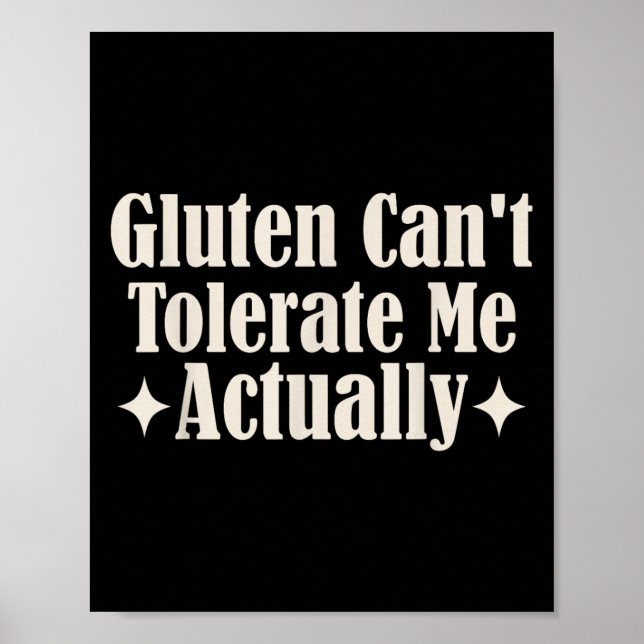 Gluten kan inte tolerera mig matallergi, funny Sar Poster (Framsidan)