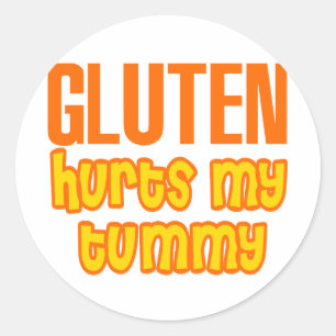 Gluten ontr min Tummy Runt Klistermärke