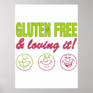Gluten som är fri & älskar det! Celiac Poster