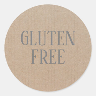 Glutenfri allergi Säker Culinary Classic Round St. Runt Klistermärke