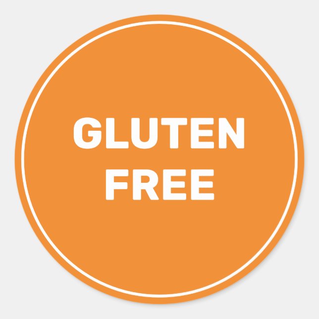 Glutenfri Allergy Säker Culinary Runt Klistermärke (Framsida)