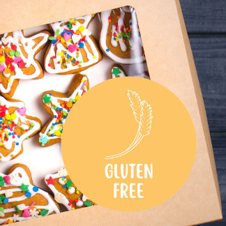Glutenfri bageri allergivarning runt klistermärke