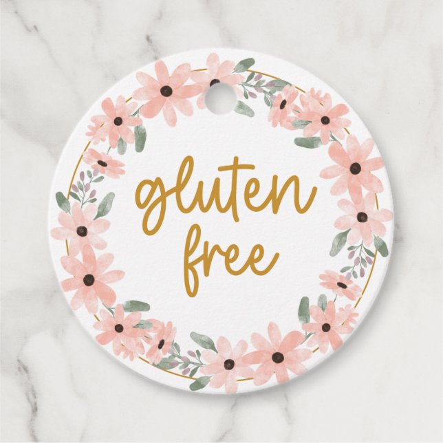 Glutenfri blom- gåvor etiketter (Framsida)