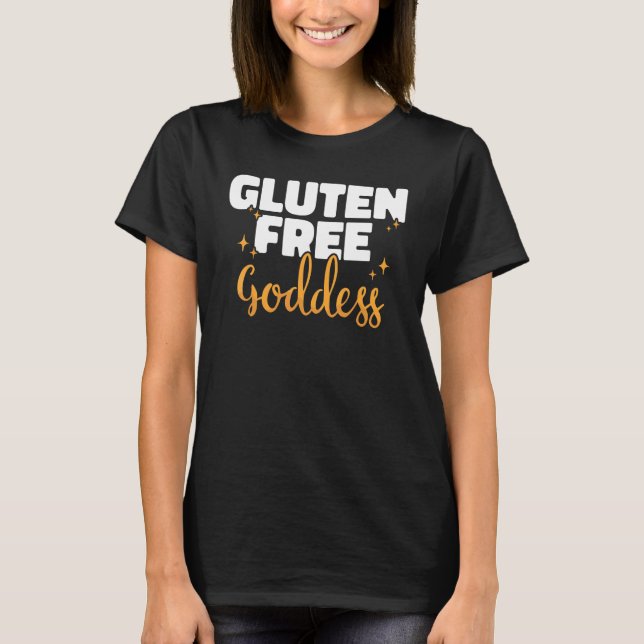 Glutenfri gudinna Celiac Disease Awareness T Shirt (Framsida)