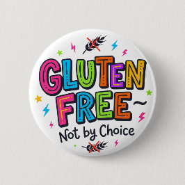 Glutenfri Inte Av Val Ljus Färgglad Funky  Knapp