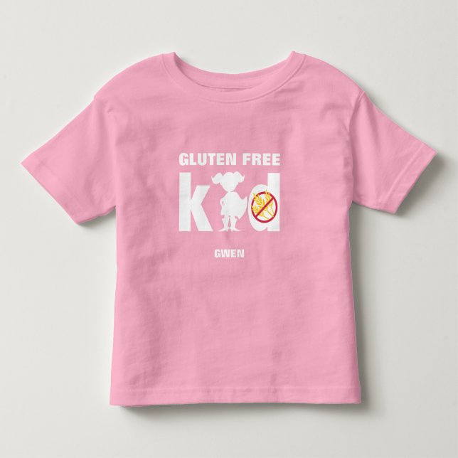 Glutenfri Kid Super Girl Celiaki Kittel Tee (Framsida)
