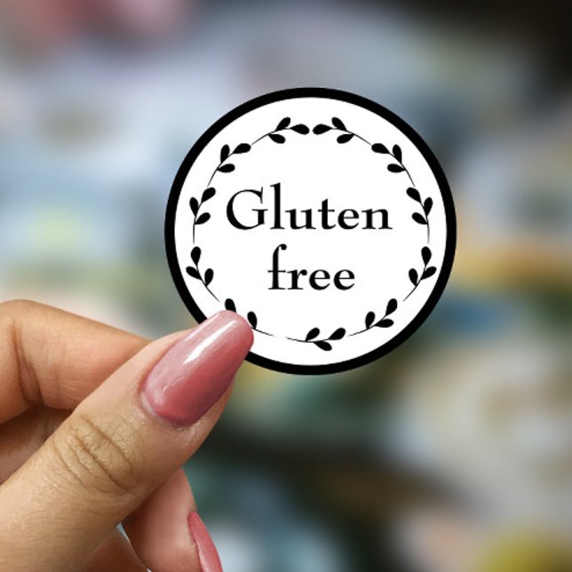 Glutenfri Klassisk Rund Klistermärke (Skapare uppladdad)