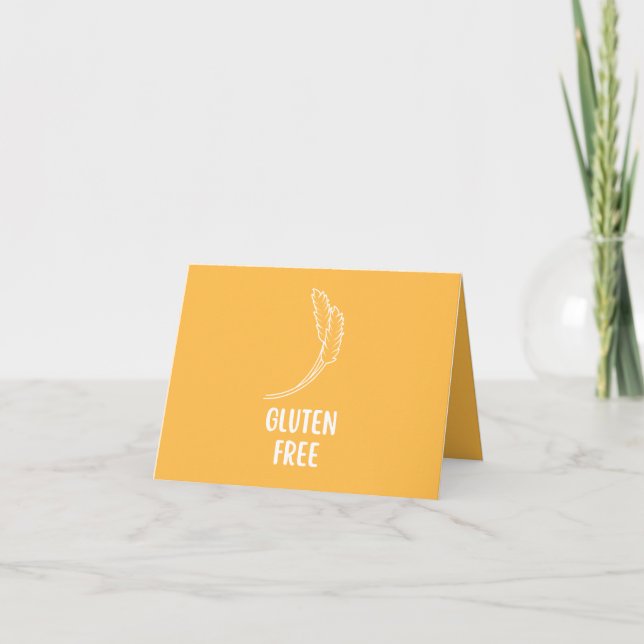 Glutenfri matetikett tack kort (Framsida)