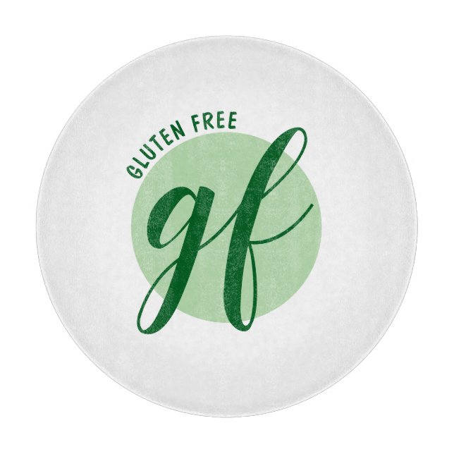Glutenfri med stilfullt manus och grön cirkel (Framsidan)
