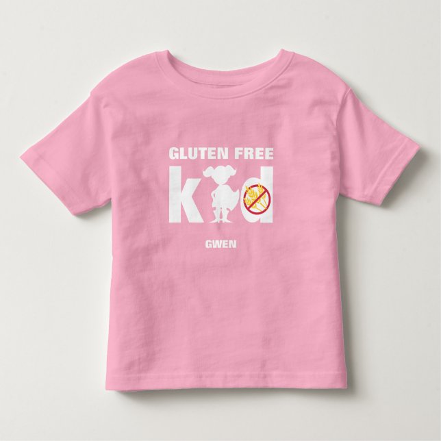 Glutenfri superkid tjej med celiaki t-shirt (Framsida)