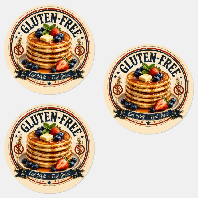 Glutenfria pannkaks etiketter (Grupp)