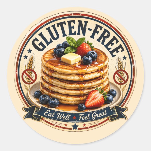 Glutenfria pannkaks etiketter (Framsida)