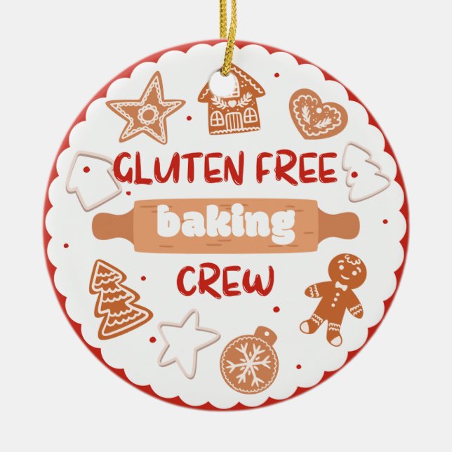 Glutenfritt Baklag Julgransprydnad Keramik (Framsidan)