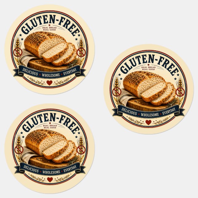 Glutenfritt bröd klistermärke (Grupp)