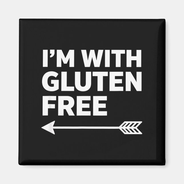 Glutenmedvetenhet jag är med gluten  magnet (Framsidan)