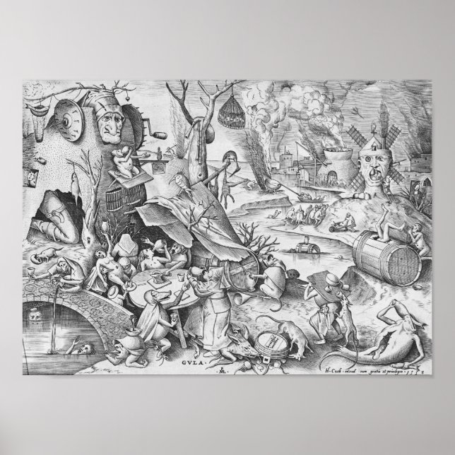 Gluttony (Gula), The Seven Deadly Sins Poster (Framsidan)