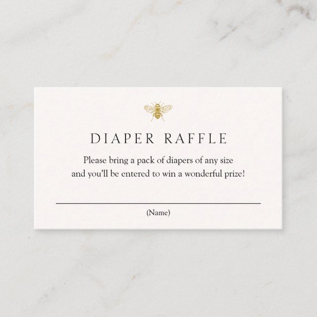 Glyden Bee Diaper Raffle-kort Tilläggskort (Framsida)