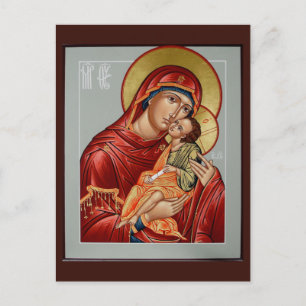 Glykophilousa Mor av Guds Prayer Card Vykort