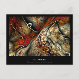 Glynnia Abstrakt Fractal Artist Card Vykort