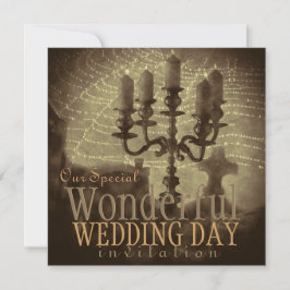 GlyssWebben Vintage Romantik Gothic Bröllop Inbjudningar