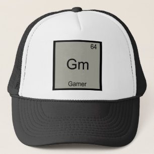 Gm - Gamer Roligt Kemiskt Element Symbol T-Shirt Truckerkeps