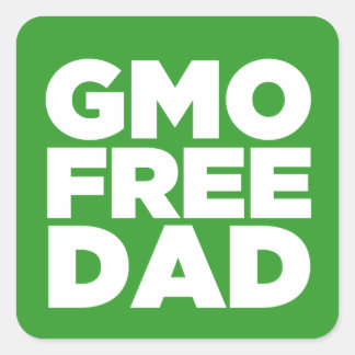 GMO FREE PAPPA (GRÖNT) FYRKANTIGT KLISTERMÄRKE