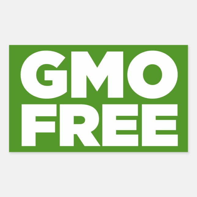 GMO-FRI (GRÖNT) REKTANGULÄRT KLISTERMÄRKE (Framsida)