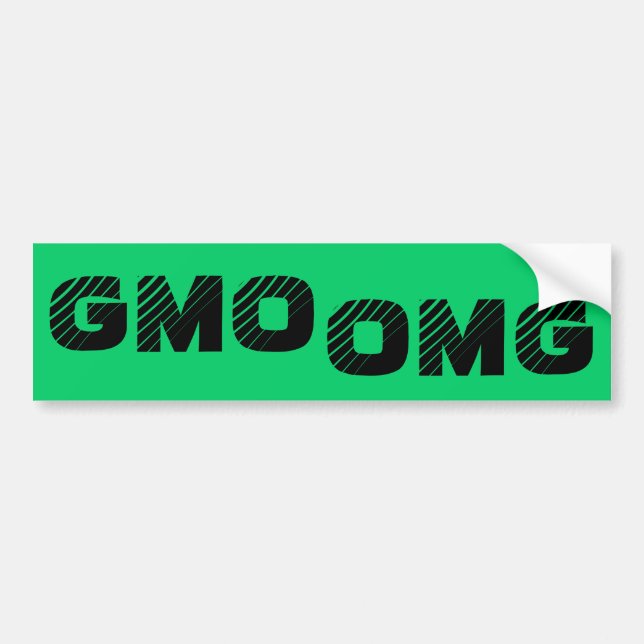 GMO OMG Bumper Sticker Bildekal (Framsidan)