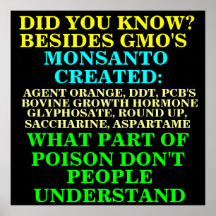 GMO-POSTER/ PROTESTSIGN POSTER