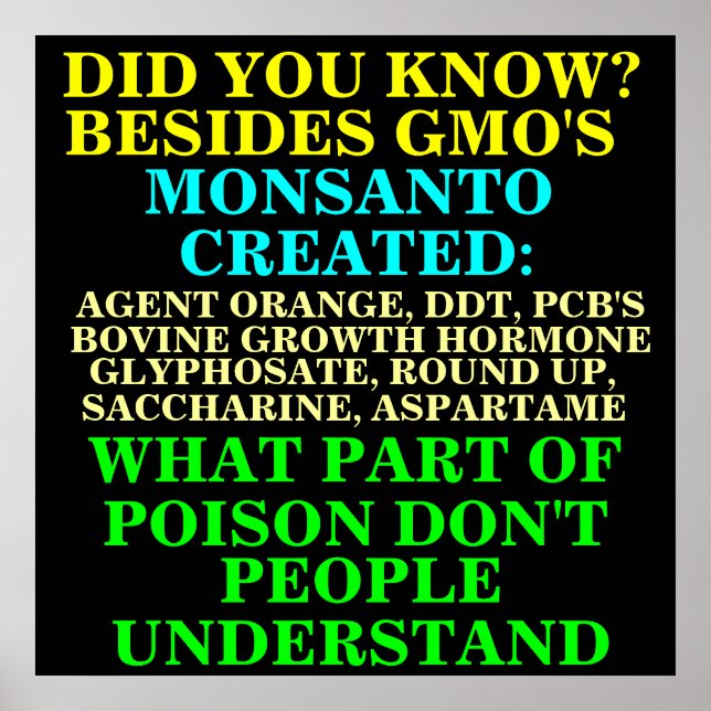 GMO-POSTER/ PROTESTSIGN POSTER (Framsidan)