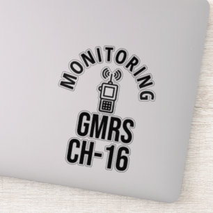 GMRS-kanal 16 Klistermärken