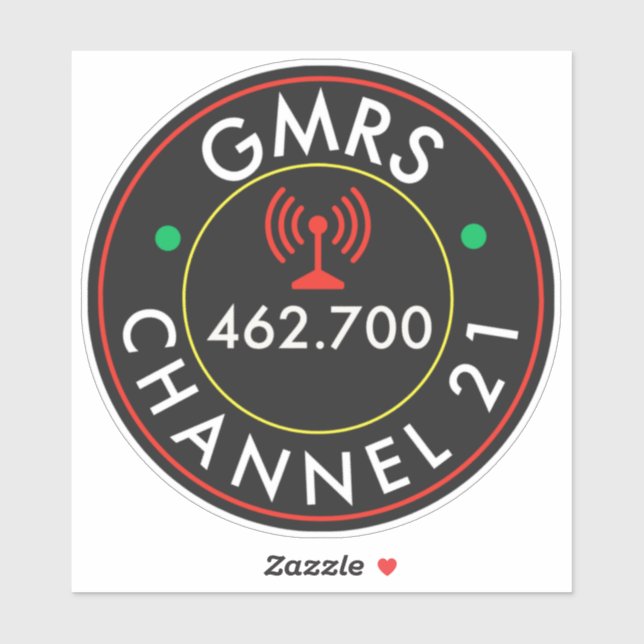 GMRS Radio Channel 21 Klistermärken (Ark)