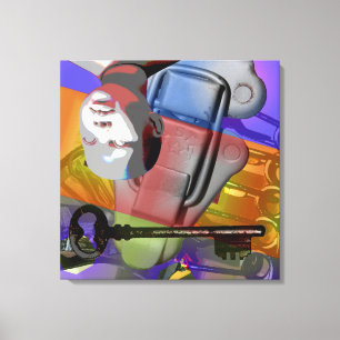 GMT 24 H Proll Nyckel övertoning färg Ram S Canvastryck