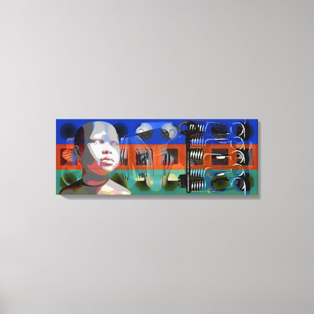 GMT 24 Heures Project Doll-gradient färg Ram C Canvastryck (Framsida)