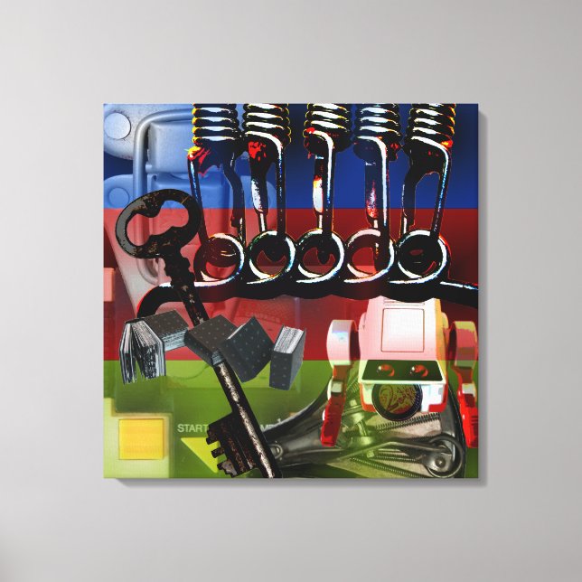 GMT 24 Heures Project-gradient färg Ramar S C Canvastryck (Framsida)