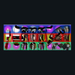 GMT 24 Heures Project Pop soft Psychedelic Ram P Poster<br><div class="desc">Projet begrepptuel utilisant les outils créatifs de Zazzle. Ce projet part de l'idée de proposer aux amateurs d'Art un travail deltagatif. Pour cela, je request un cadre (et même plusieurs cadres superposés et légèrement transparent transparent) pour créer une disposition unique et originale. Ces cadres sont au nombre de 24 pour...</div>