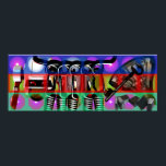 GMT 24 Heures Project Pop soft Psychedelic Ram P Poster<br><div class="desc">Projet begrepptuel utilisant les outils créatifs de Zazzle. Ce projet part de l'idée de proposer aux amateurs d'Art un travail deltagatif. Pour cela, je request un cadre (et même plusieurs cadres superposés et légèrement transparent transparent) pour créer une disposition unique et originale. Ces cadres sont au nombre de 24 pour...</div>