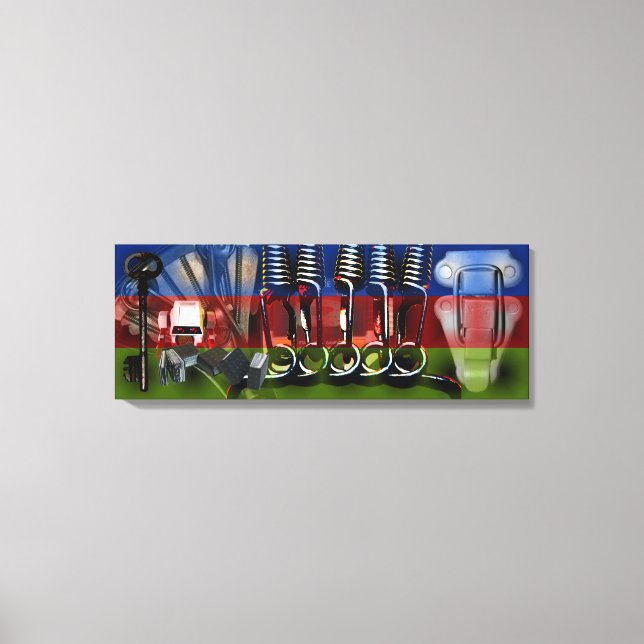 GMT 24 Heures-projektövertoning färg Ram Canvas (Framsida)