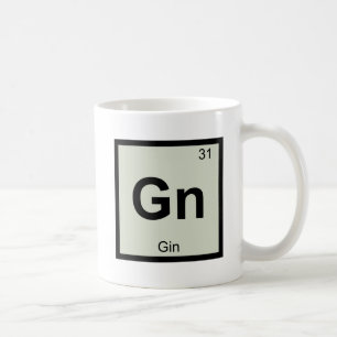Gn - Gin kemi Periodic Bord Symbol Kaffemugg