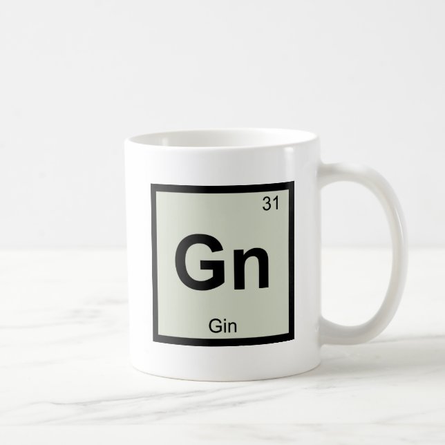 Gn - Gin kemi Periodic Bord Symbol Kaffemugg (Höger)