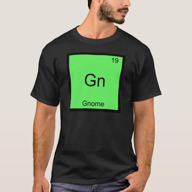 Gn - Gnomkemi Periodiska Systemet Symbol T Shirt (Framsida)