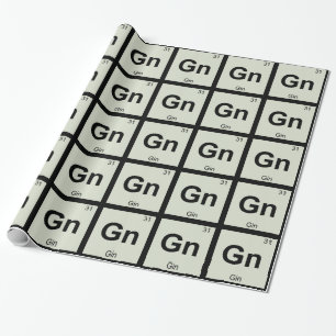 Gn - Symbol för bord för Ginkemi periodiskt Presentpapper