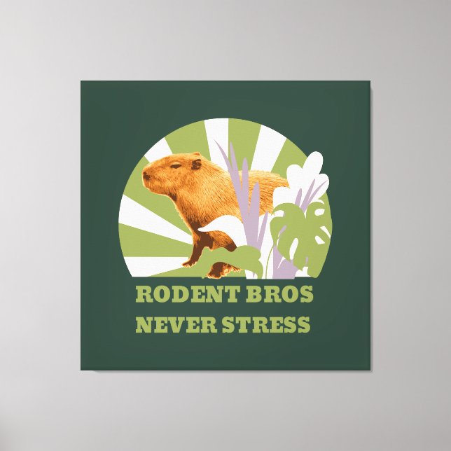 Gnagarbröderna Stressar Aldrig Capybara Canvastryck (Framsida)