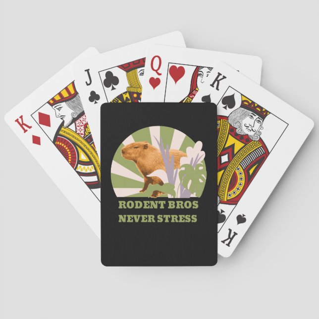 Gnagarbröderna Stressar Aldrig Capybara Casinokort (Baksidan)