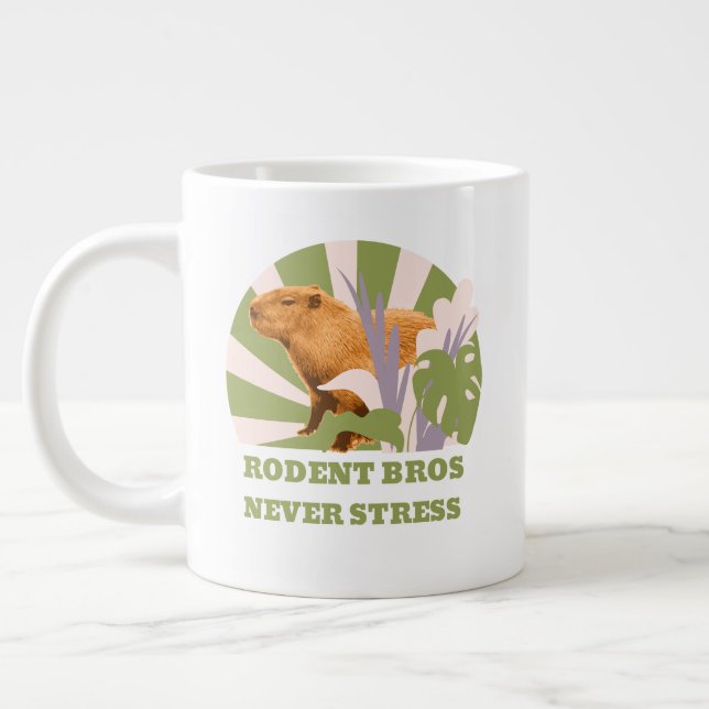 Gnagarbröderna Stressar Aldrig Capybara Jumbo Mugg (Vänster)
